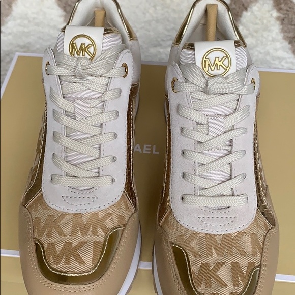 MICHAEL KORS WILMA TRAINER MK LOGO JACQUARD MD - Picture 9 of 16